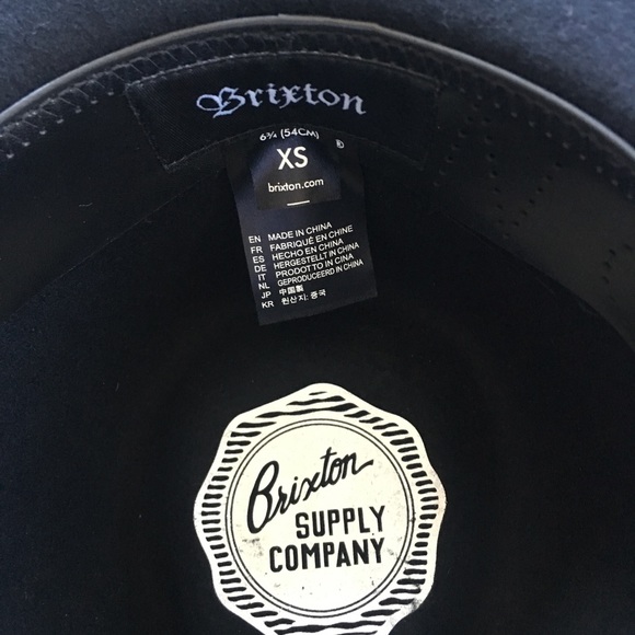 Brixton - Leonard Fedora Hat XS 54cm Black - Picture 8 of 8